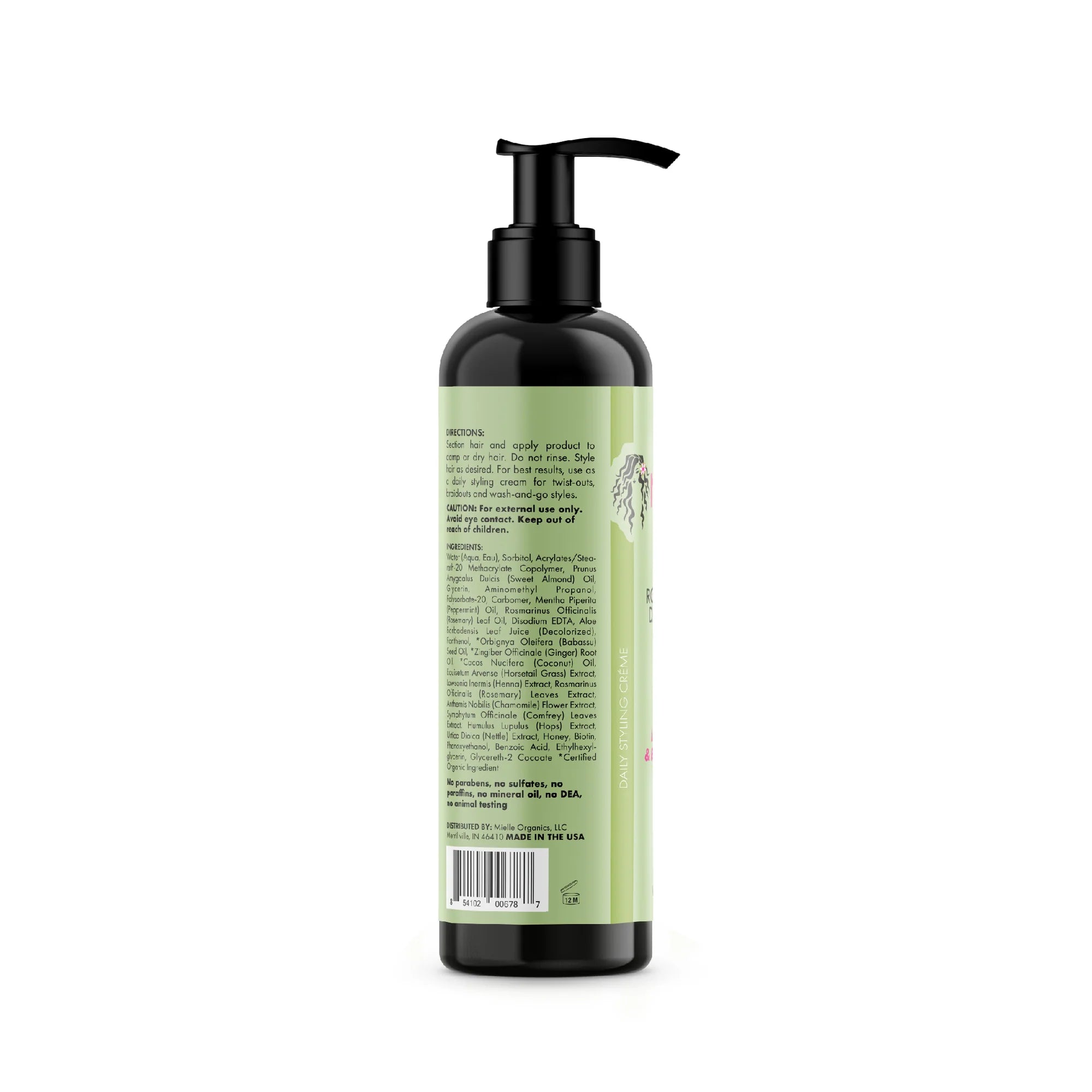 Mielle, Daily Styling Creme, Rosemary Mint, 8 fl oz (240 ml)