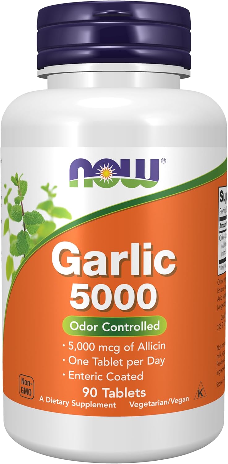 NOW Garlic Food Supplements - 5000,90 Tablets